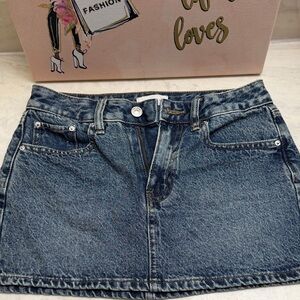 PacSun Blue Denim Mini Skirt